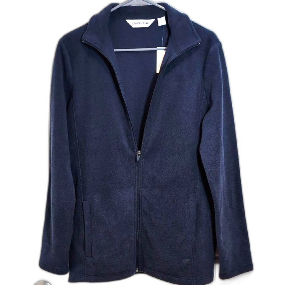 Lands' End Midnight Fleece Jacket, M, Nwt